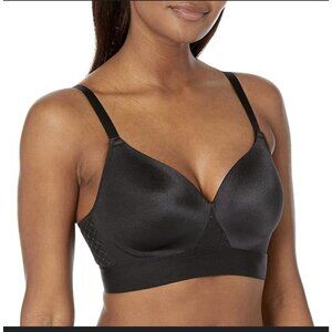 Bali Comfort Revolution Wireless Bra DF3458 Black 40C Smooth Support NWT